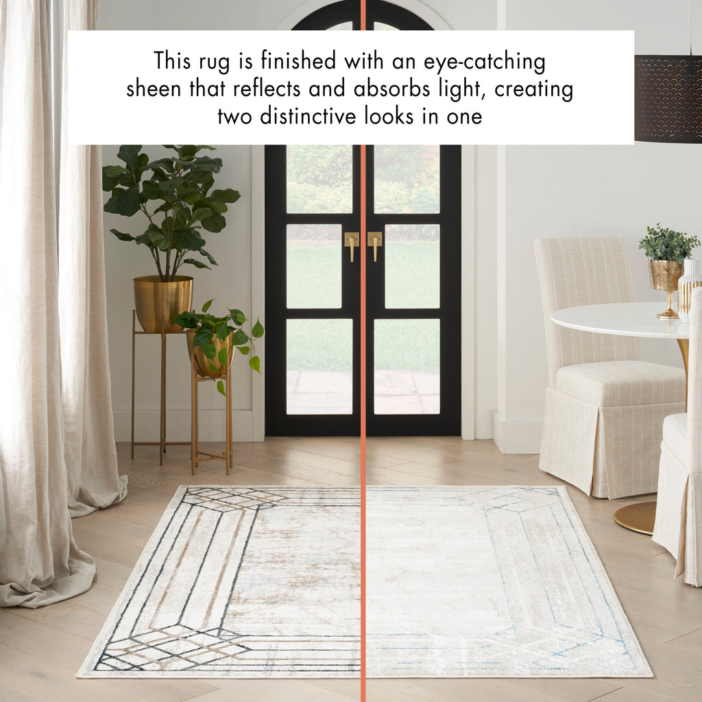 nourison glitz glz03 ivory taupe rug