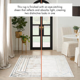 nourison glitz glz03 ivory taupe rug