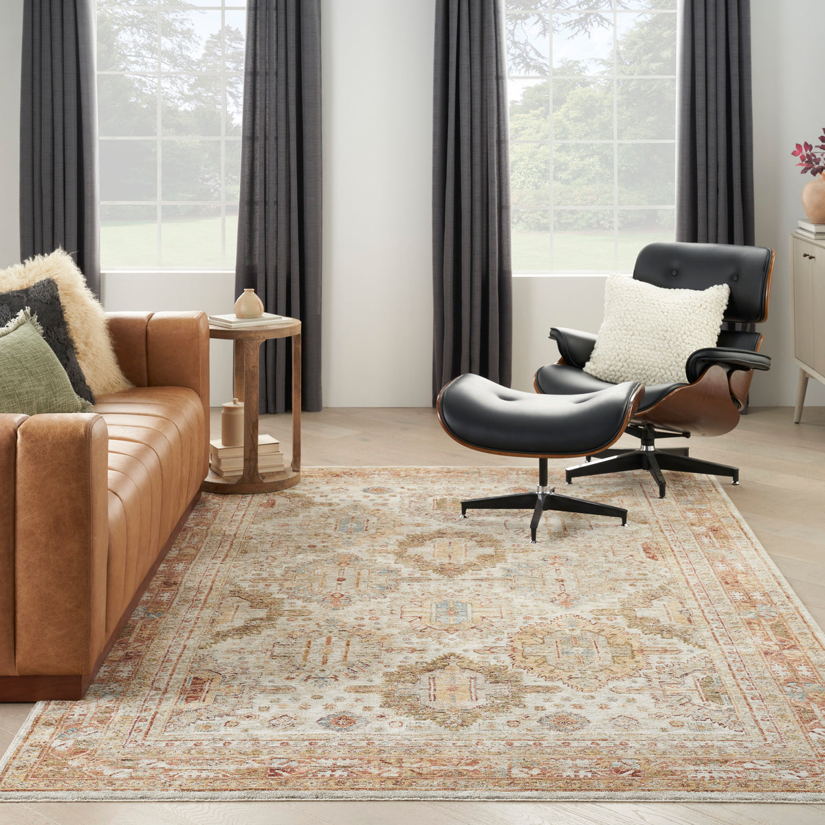 nourison sahar shr01 ivory multicolor rug