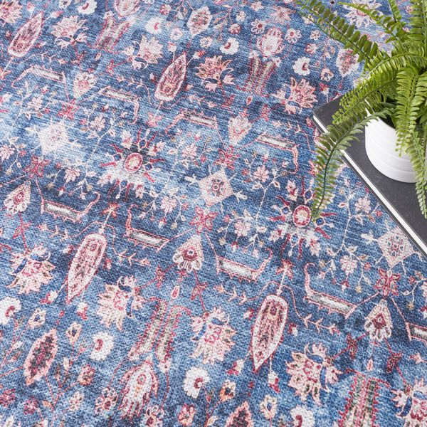nourison grand washables grw06 blue brick rug