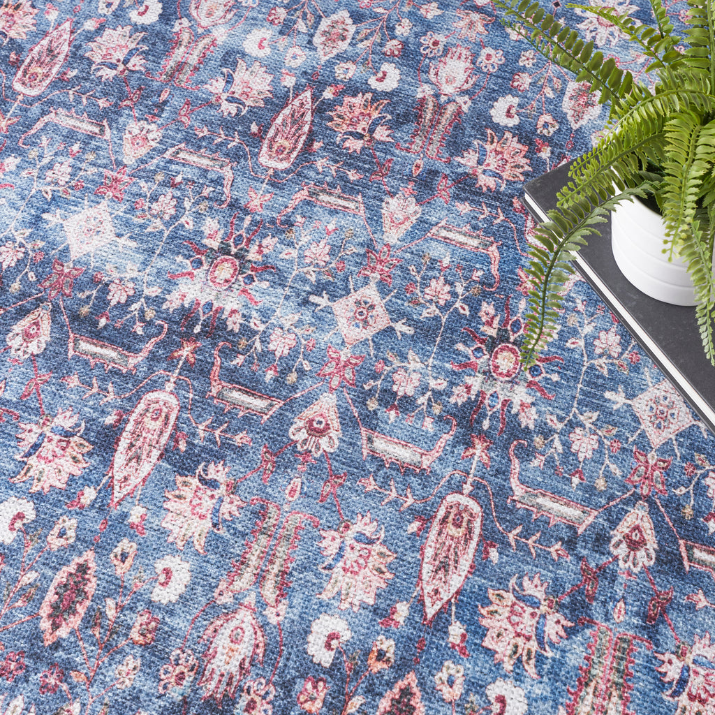 nourison grand washables grw06 blue brick rug