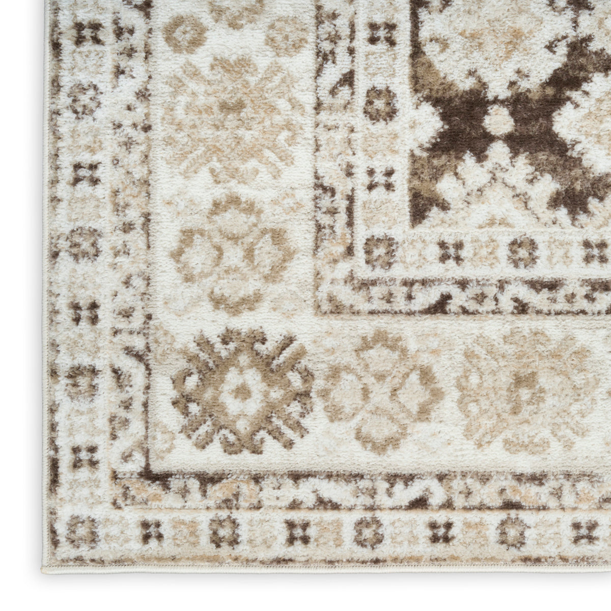 nourison dekor dek02 ivory brown rug