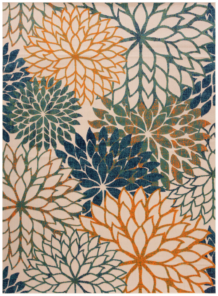 nourison aloha alh05 blue green rug