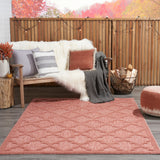 nourison easy care nes01 coral orange rug