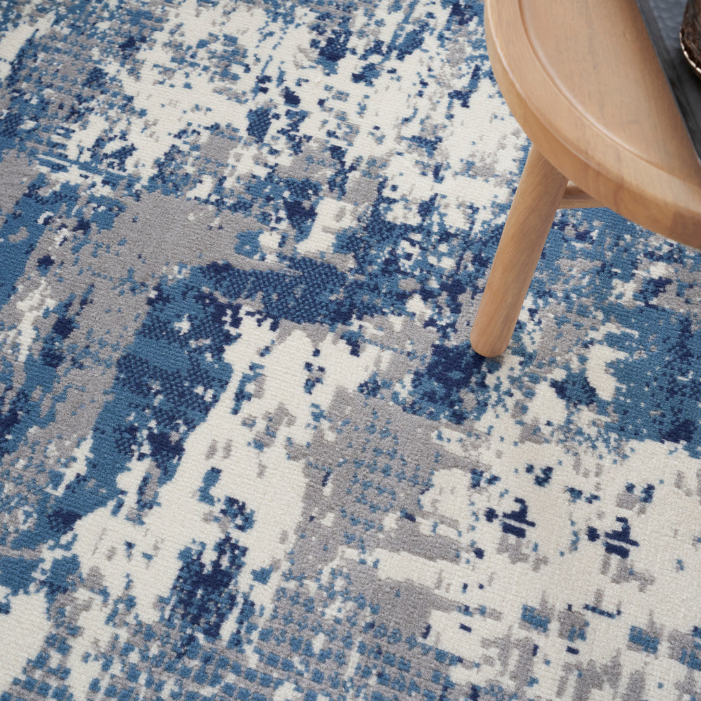 nourison grafix grf38 navy blue rug