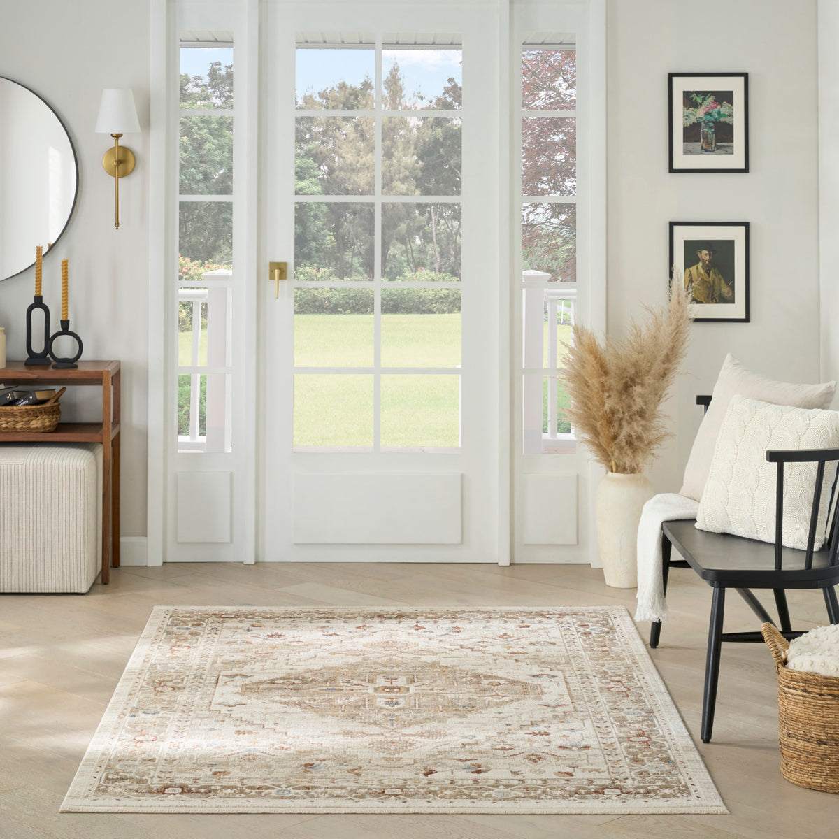 nourison pardis prd02 ivory taupe rug