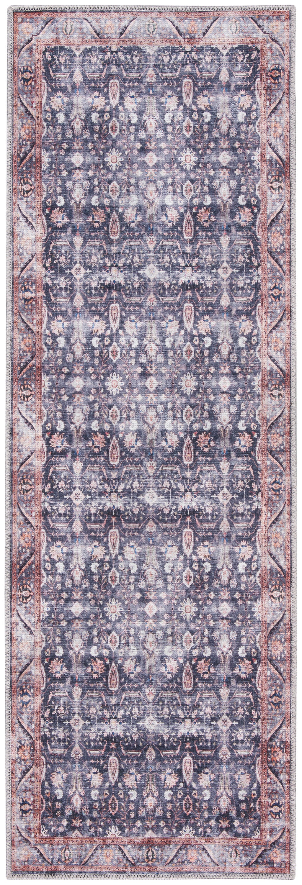 nourison grand washables grw06 navy ivory rug