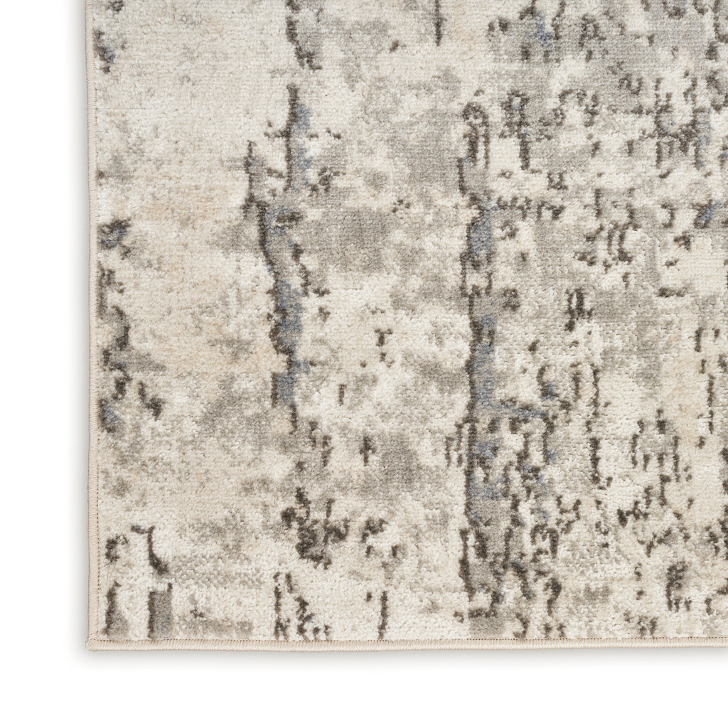 nourison quarry qua01 ivory blue grey rug