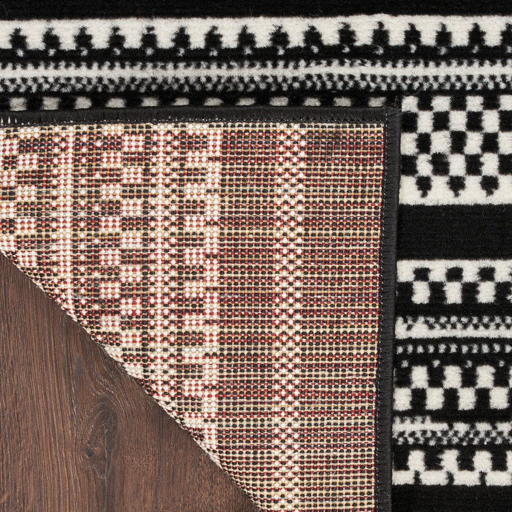 nourison grafix grf41 black white rug