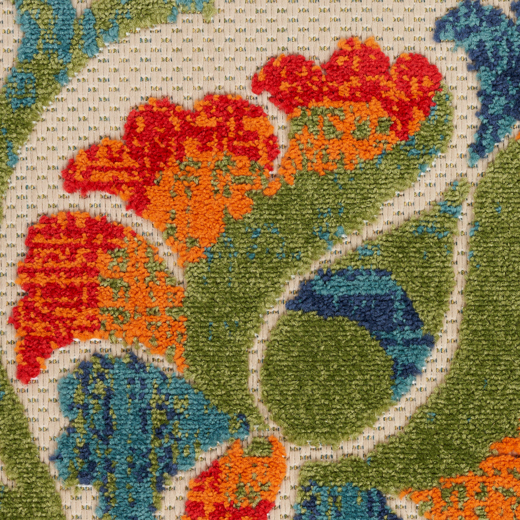 nourison aloha alh17 red multicolor rug