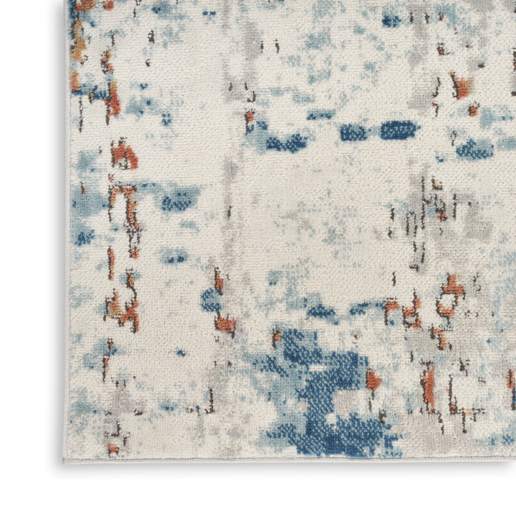 nourison quarry qua01 beige blue rust rug