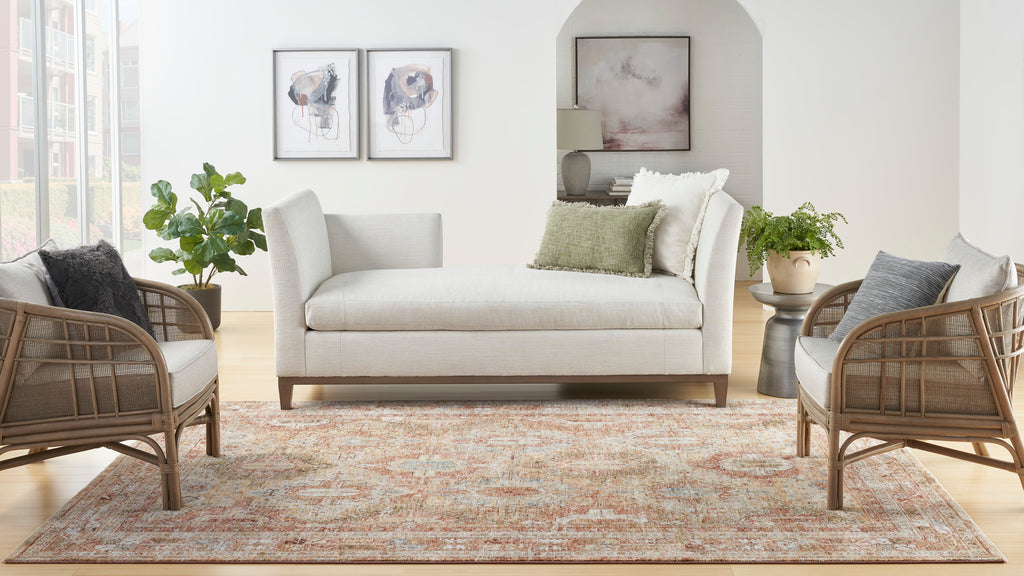 nourison sahar shr01 rust rug