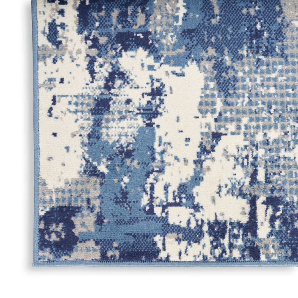nourison grafix grf38 navy blue rug