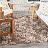 nourison garden oasis goa03 mocha rug
