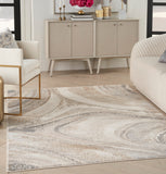 nourison brushstrokes bsk03 cream grey rug
