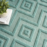 nourison versatile nrv01 aqua teal rug