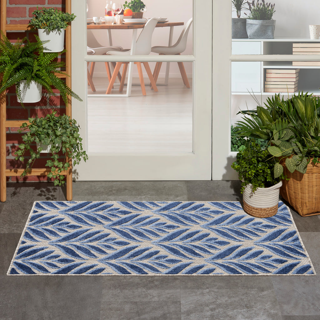 nourison aloha alh35 blue rug