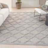nourison easy care nes01 silver grey rug