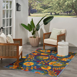 nourison aloha alh17 navy multicolor rug