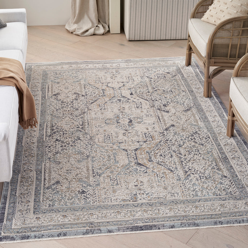nourison lynx lnx01 ivory charcoal rug