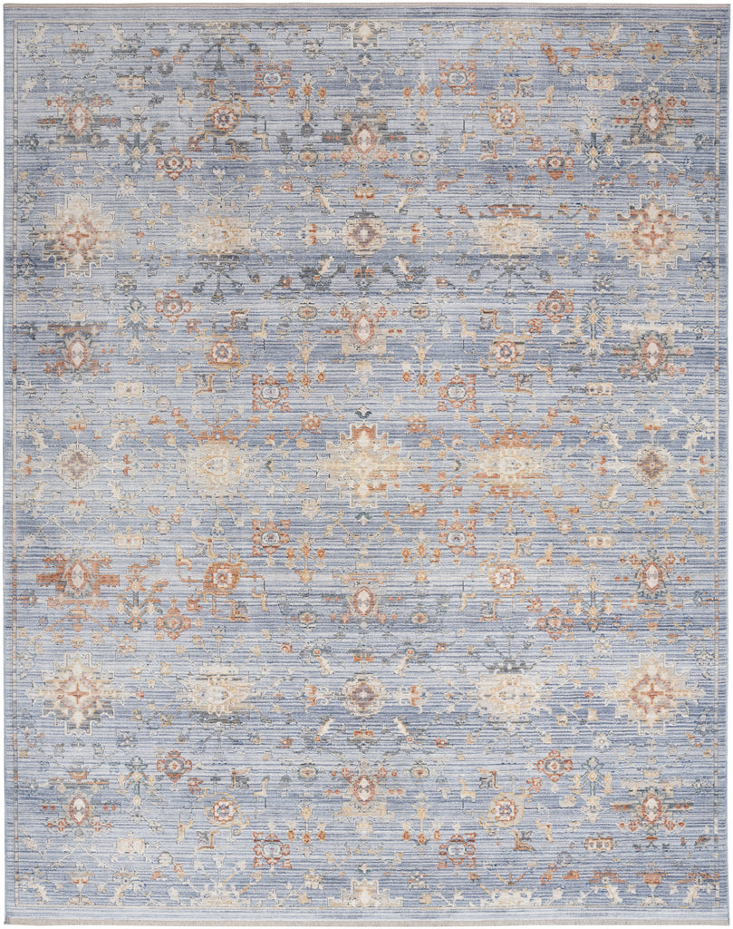nourison elegant heirlooms elh02 blue ivory rug