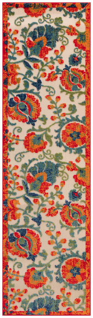 nourison aloha alh17 red multicolor rug