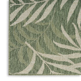 nourison garden oasis goa01 green ivory rug