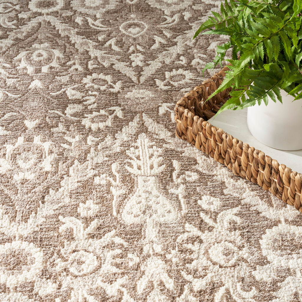 nourison eco cycle ecy04 ivory mocha rug