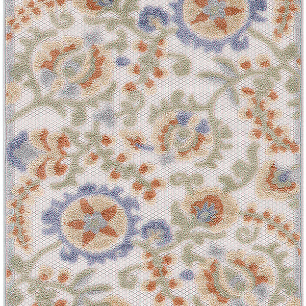 nourison aloha alh17 ivory blue rug