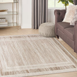 nourison serenity home srh07 mocha ivory rug
