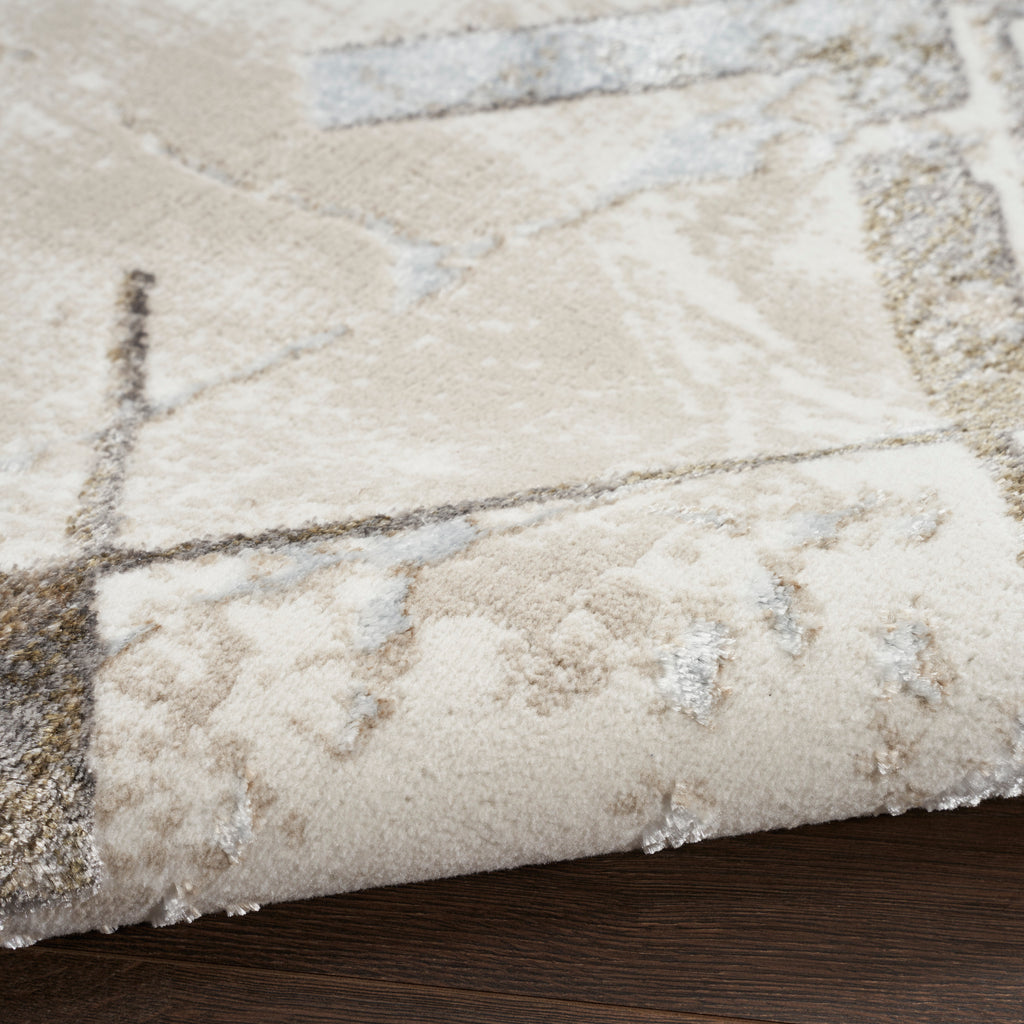 nourison glitz glz02 ivory grey rug