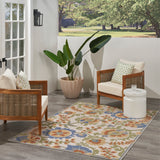 nourison aloha alh17 ivory blue rug