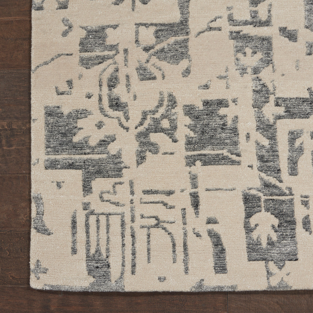 nourison silk shadows sha19 ivory grey rug