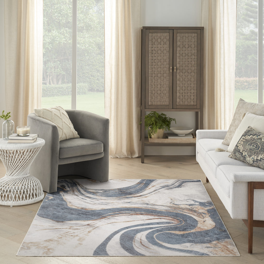 nourison astra machine washable asw15 ivory blue rug