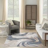 nourison astra machine washable asw15 ivory blue rug