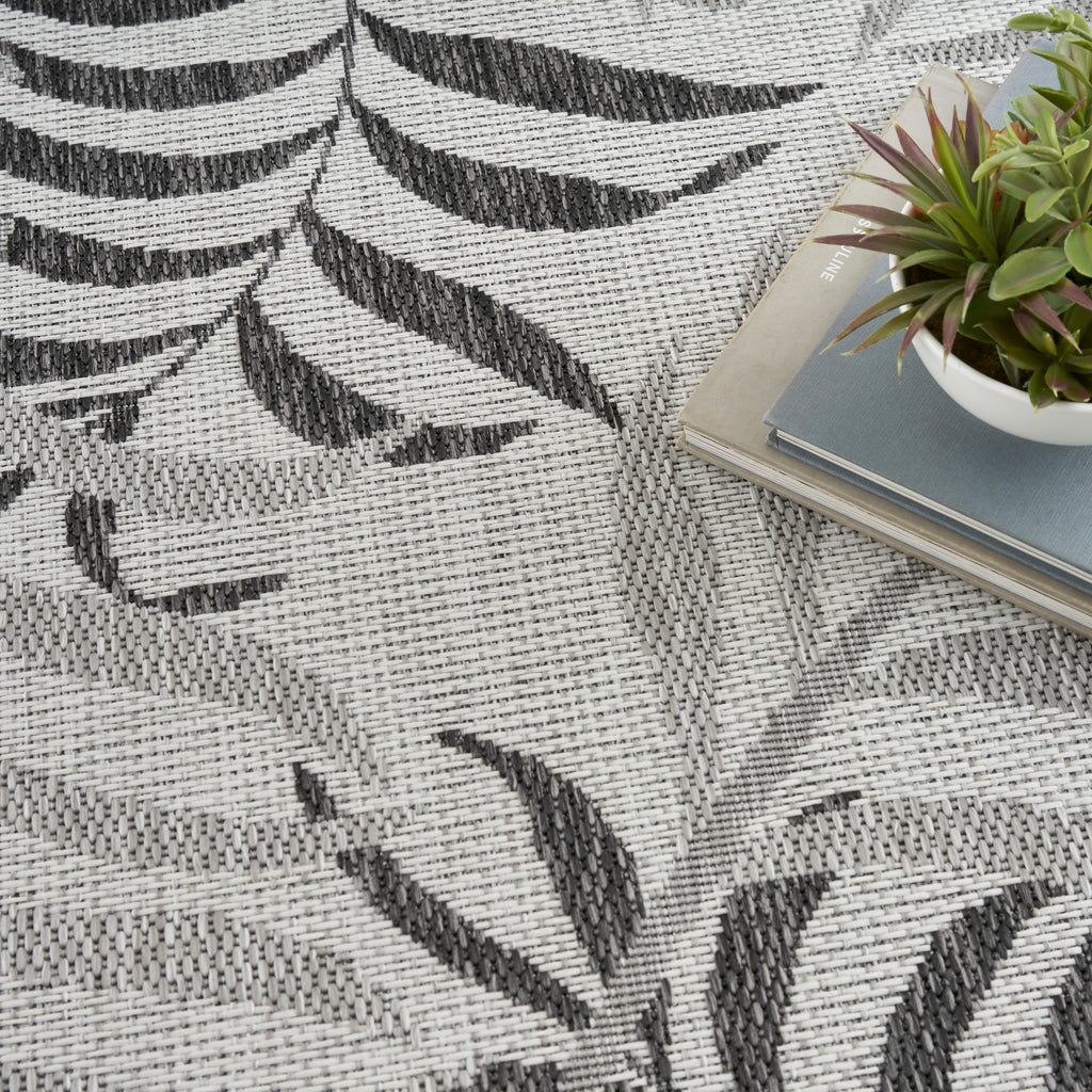 nourison garden oasis goa01 grey rug