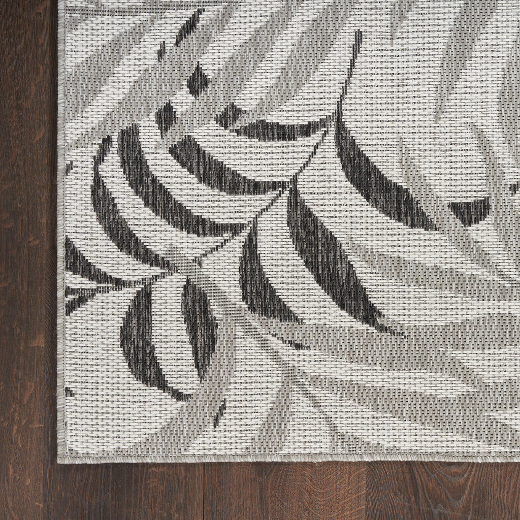 nourison garden oasis goa01 grey rug