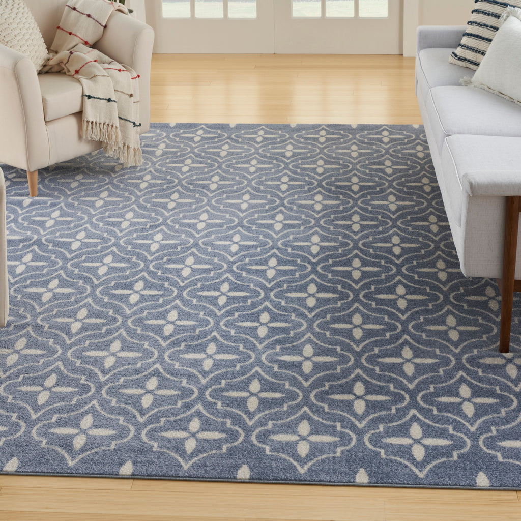 nourison nourison essentials nre04 blue ivory rug