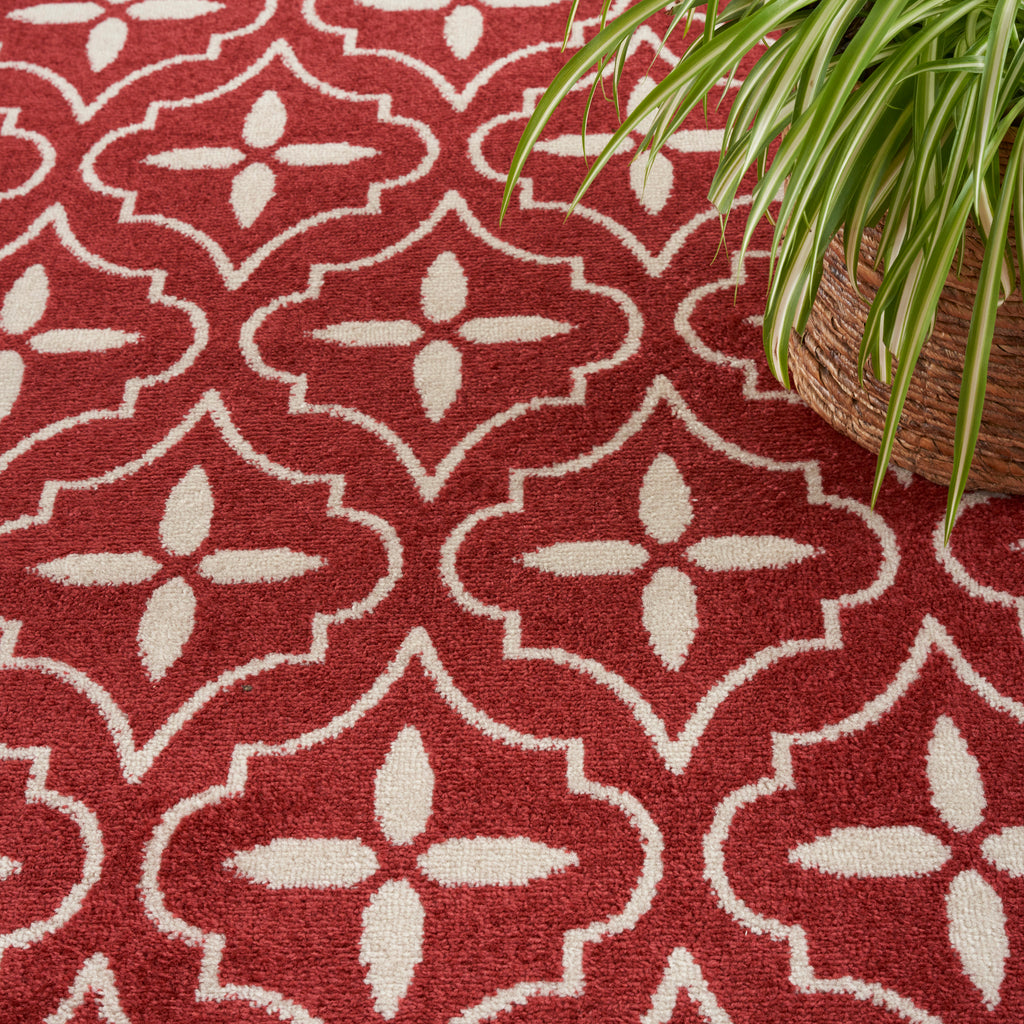 nourison nourison essentials nre04 brick ivory rug