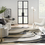 nourison prismatic prs31 charcoal grey rug