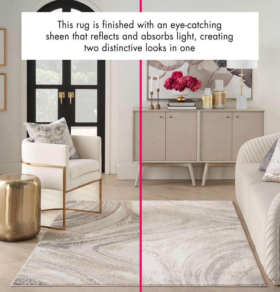 nourison brushstrokes bsk03 cream grey rug