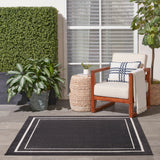 nourison nourison essentials nre02 black ivory rug
