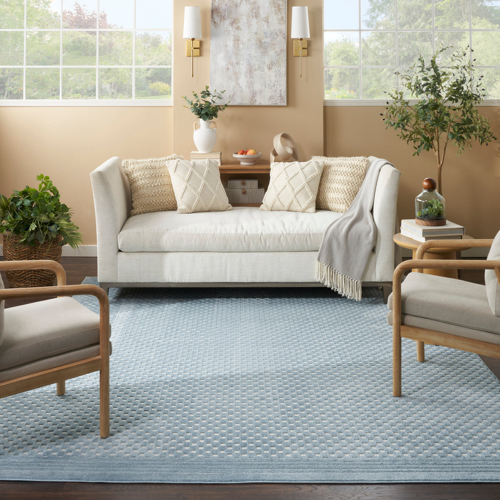 nourison care free caf02 blue rug
