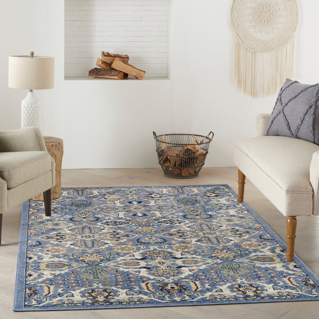 nourison allur alr03 light blue rug