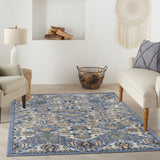 nourison allur alr03 light blue rug