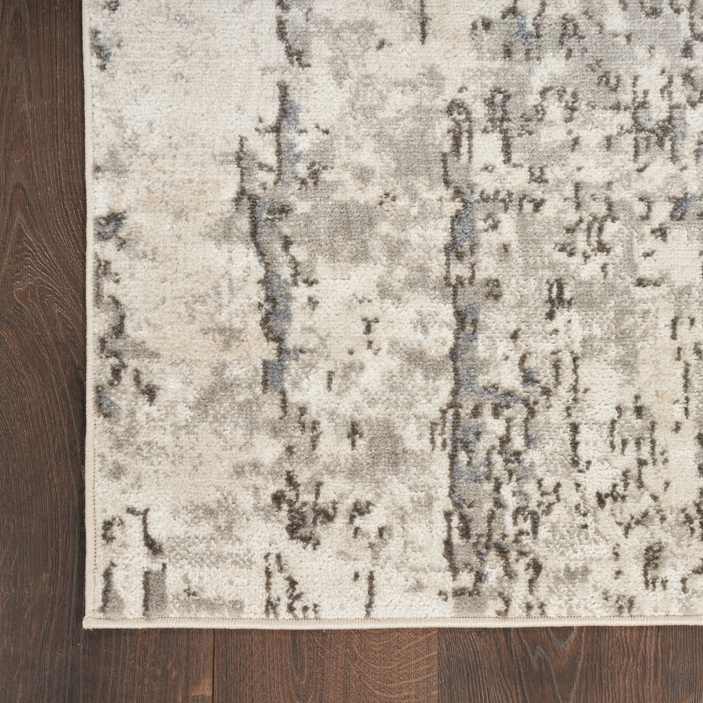 nourison quarry qua01 ivory blue grey rug