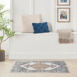 nourison astra machine washable asw11 grey gold rug