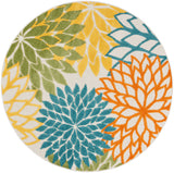 nourison aloha alh05 turquoise multicolor rug