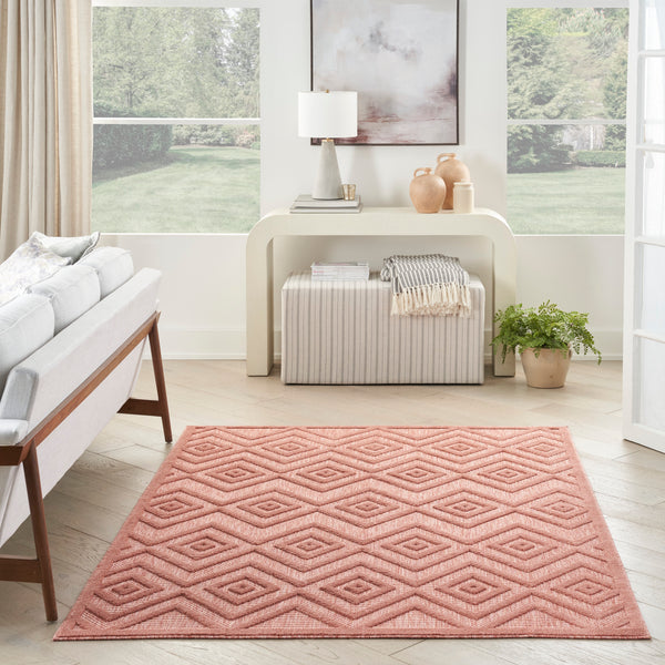 nourison versatile nrv01 coral orange rug