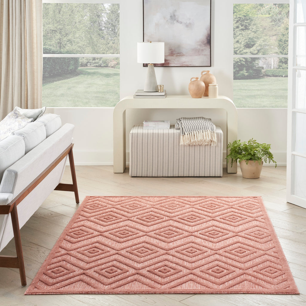 nourison versatile nrv01 coral orange rug